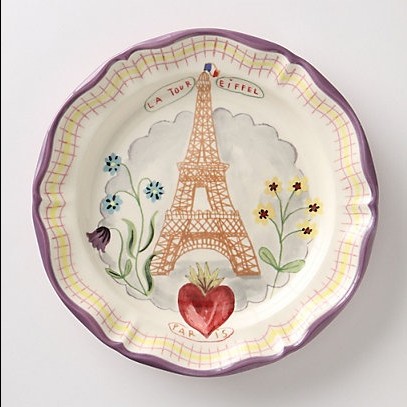 eiffel tower plate