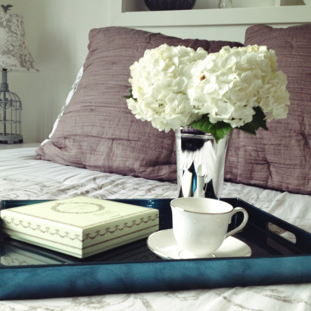 white hydrangeas