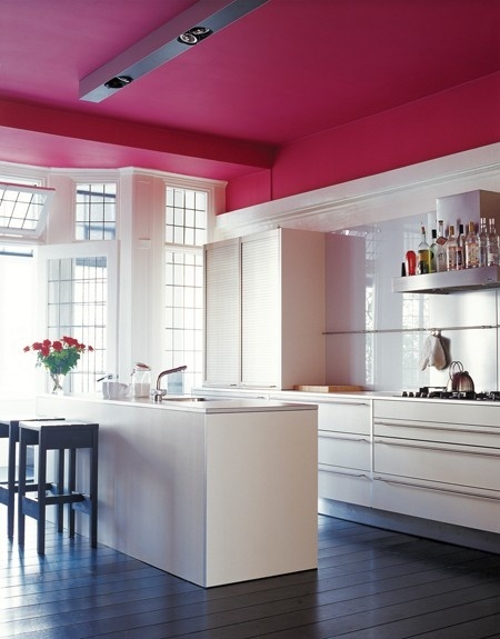 hot pink ceiling