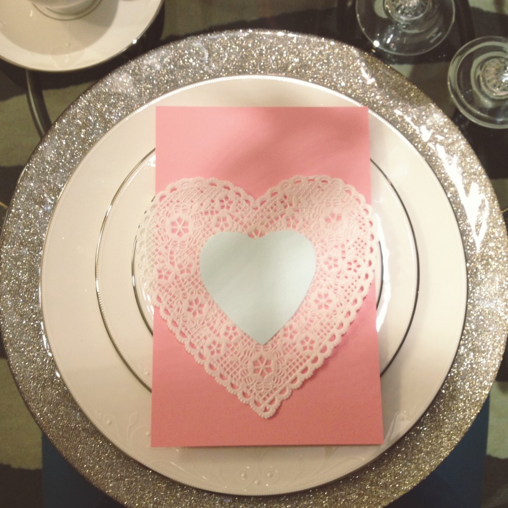 Valenties day place setting