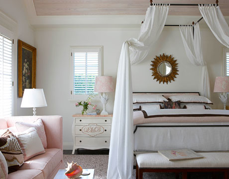 romantic pink bedroom