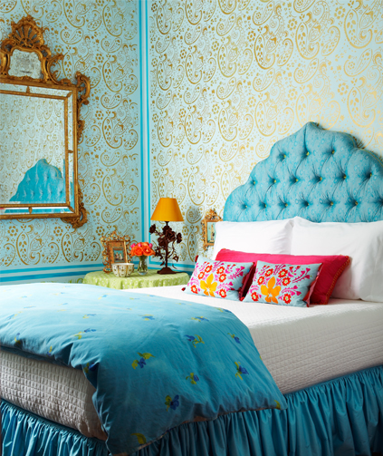 turquoise bedroom
