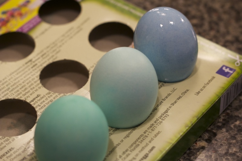 drying easter eggs