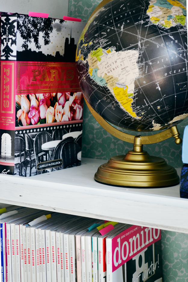 vintage style bookshelf