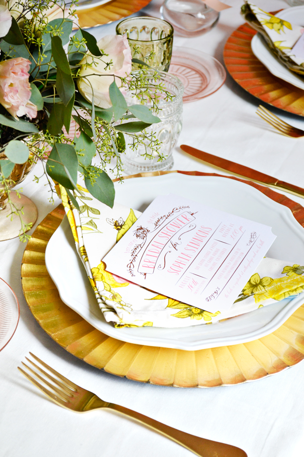 peach bridal shower