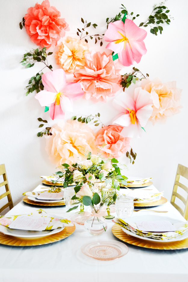 paper flower bridal shower