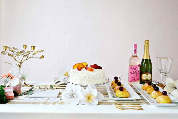 bridal shower dessert table