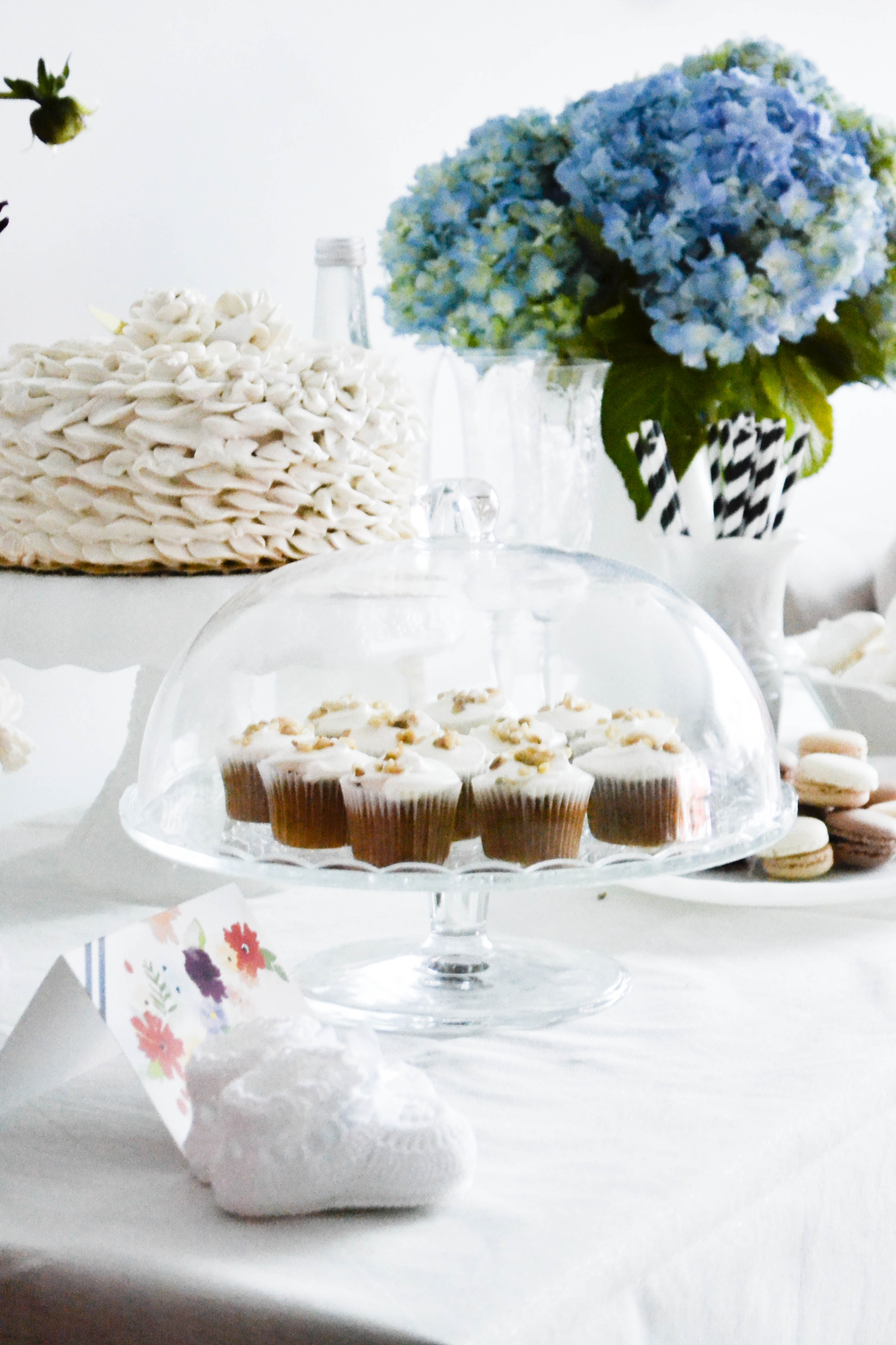 black and white baby shower